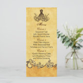 素朴なタコのビーチ結婚式カード メニュー (スタンド正面)