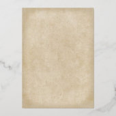 素朴なタンデム自転車結婚世界地図のホイル 箔招待状 (裏面)