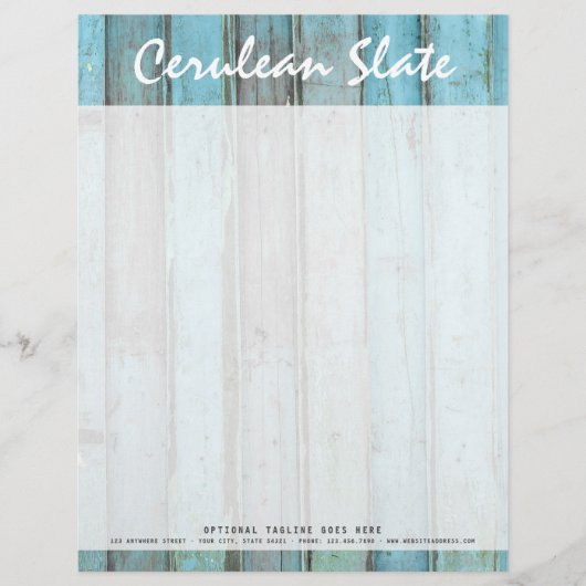 素朴なターコイズの木製のヴィンテージ及びBohoの上品のブティック レターヘッド (正面)