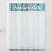 素朴なターコイズの木製のヴィンテージ及びBohoの上品のブティック レターヘッド (正面/裏面)