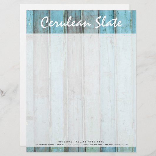 素朴なターコイズの木製のヴィンテージ及びBohoの上品のブティック レターヘッド (正面/裏面)