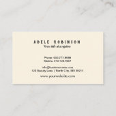 素朴なターコイズの木製の貝殻のショッキングピンクのヒトデ 名刺 (裏面)