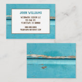 素朴なターコイズ絵を描材 名刺 (正面/裏面)