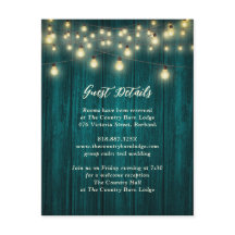 素朴なターコイズ色の木製ストリングライト