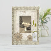 素朴なダイシーのあるウェスタンカントリーウェディング 招待状 (スタンド正面)