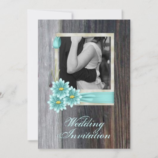 素朴なダイシーのウェスタンカントリーウェディング 招待状 (正面)