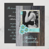 素朴なダイシーのウェスタンカントリーウェディング 招待状 (正面/裏面)