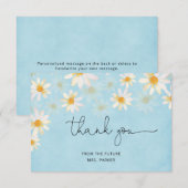 素朴なダイジーの花の感謝のメッセージカード サンキューカード (正面/裏面)