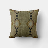 素朴なダイヤモンドの緑及びブラウンパターン装飾用クッション クッション (裏面)