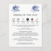 素朴なダスティーブルーのバラとその他の花 エンクロージャーカード (正面)