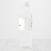 素朴なダスティーブルーのバラとその他の花 ペットボトルラベル (裏面)