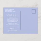 素朴なダスティーブルーのバラとその他の花 案内ポストカード (裏面)