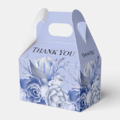 素朴なダスティーブルーのバラやその他の花 フェイバーボックス (裏面サイド)