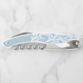 素朴なダスティーブルーのワインボトルオープナー ソムリエナイフ (裏面)