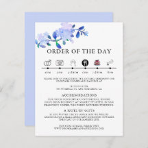 素朴なダスティーブルーの水彩画風の花と葉