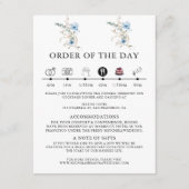 素朴なダスティーブルーの水彩花束 エンクロージャーカード (正面)