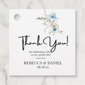 素朴なダスティーブルーの水彩花束 フェイバータグ (正面)