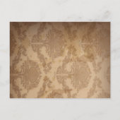 素朴なダマスク西カウボーイ結婚式の日付を保存 案内ポストカード (裏面)