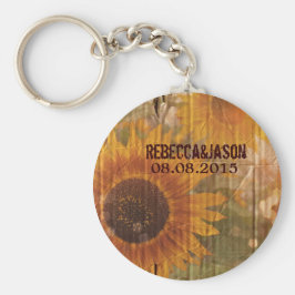 素朴なダンボールカントリーひまわり結婚式の引き出物 キーホルダー