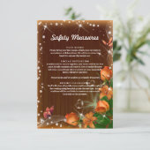 素朴なダークウッドオレンジの花の安全対策 エンクロージャーカード (スタンド正面)