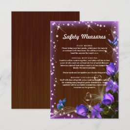 素朴なダークウッドパープルの花の安全対策 エンクロージャーカード