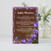 素朴なダークウッドパープルの花の安全対策 エンクロージャーカード (スタンド正面)