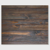 素朴なダークウッド調 ラッピングペーパー (フラット)