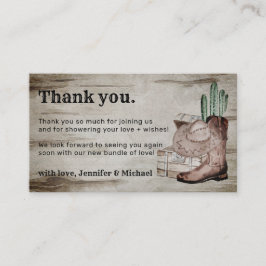 素朴なダークサンクスベイビーカウボーイ エンクロージャーカード