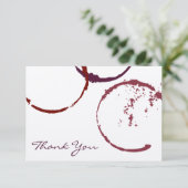 素朴なダークレッド ワイン ステイン 結婚式 サンキューカード (スタンド正面)