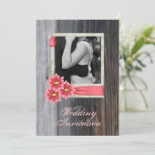 素朴なダージー ウエスタン カントリー ウェディング 招待状 (スタンド正面)