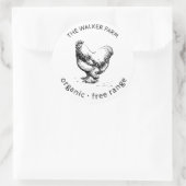 素朴なチキンファームハウスモノグラム ラウンドシール (バッグ)