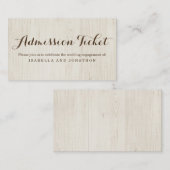 素朴なチケット用封筒カード エンクロージャーカード (正面/裏面)