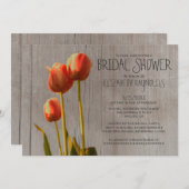 素朴なチューリップのブライダルシャワー招待状 招待状 (正面/裏面)