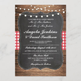 素朴なチョーク木を結婚することは納屋の招待をつけます 招待状