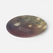 素朴なツリーブランチおよびメーソンジャーのホタル ペーパープレート (アングル)