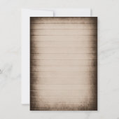 素朴なティール（緑がかった色）のデイジーのブライダルシャワー招待状 招待状 (裏面)