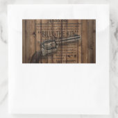 素朴なテキサス州スターカウボーイ西カントリー二重銃 長方形シール (バッグ)