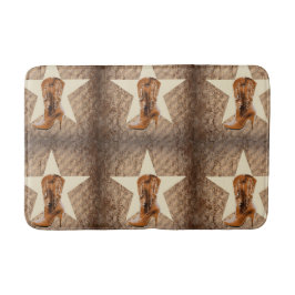 素朴なテキサス スター ウエスタン カントリー コウガール ブート バスマット