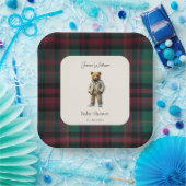 素朴なテディベイビーシャワー ペーパープレート (パーティー)