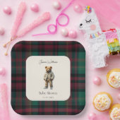 素朴なテディベイビーシャワー ペーパープレート (パーティー)