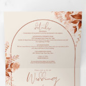素朴なテラコッタのアーチの写真　オータム・フォール・ウェディング 三つ折り招待状 (内部最初)