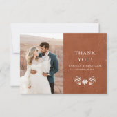 素朴なテラコッタの写真　ありがとうカード サンキューカード (正面)