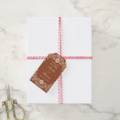 素朴なテラコッタフラワーズ ウェディング ギフトタグ (より糸付き)
