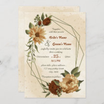 素朴なテラコッタフローラ幾何結婚性の