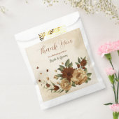 素朴なテラコッタフローラ結婚の緑 フェイバーバッグ (封をした状態)