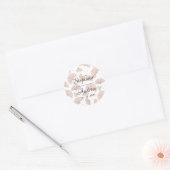 素朴なテラコッタベージュのイチョウの葉の結婚式 ラウンドシール (封筒)