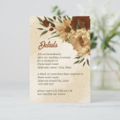 素朴なテラコッタ結婚フローラのエンクロージャカード エンクロージャーカード (スタンド正面)