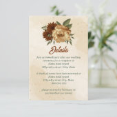 素朴なテラコッタ結婚フローラ エンクロージャーカード (スタンド正面)