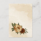 素朴なテラコッタ結婚フローラ エンクロージャーカード (裏面)