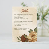 素朴なテラコッタ結婚フローラ エンクロージャーカード (スタンド正面)